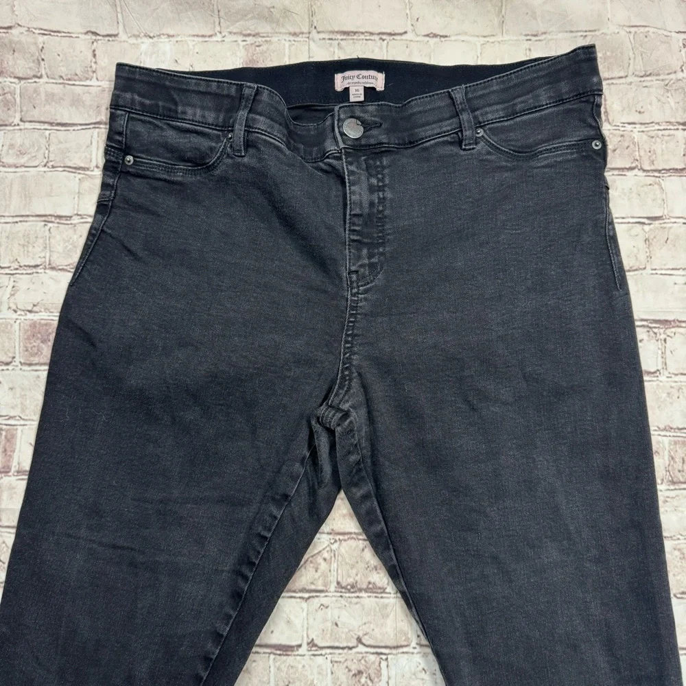 Juicy Couture plus Sz 16 black ankle crop jeans pants - Picture 3 of 10